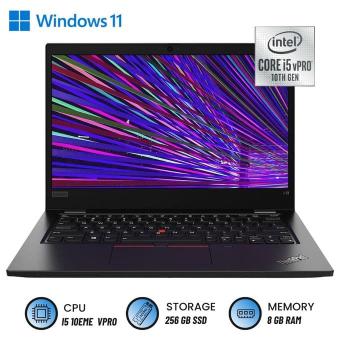 Lenovo ThinkPad L13 – Core i5 10e Gen – 8Go RAM – 256Go SSD – Écran 13.3" FHD – Windows 11 Pro